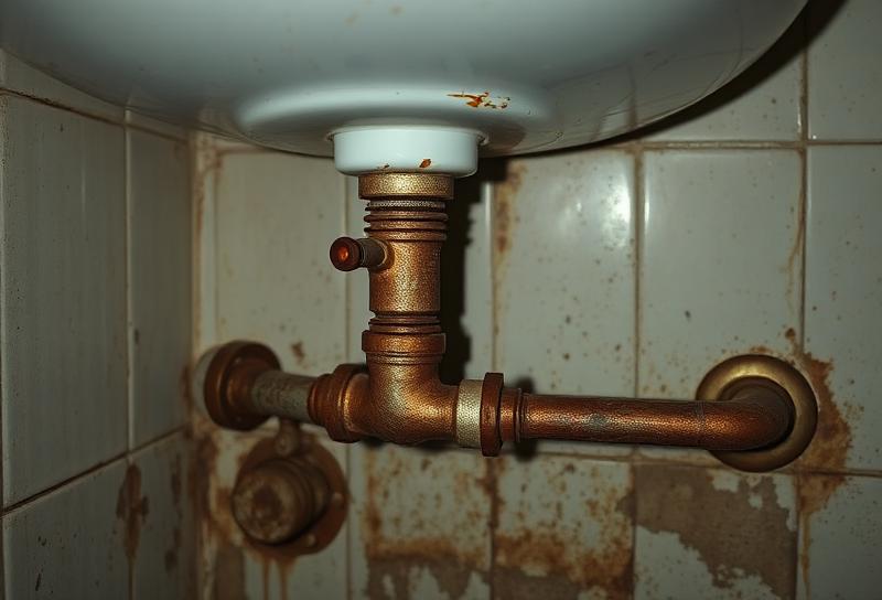 Bathroom Pipe Replacement - Before